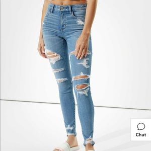 American Eagle Ripped High Waisted Skinny Jeans
